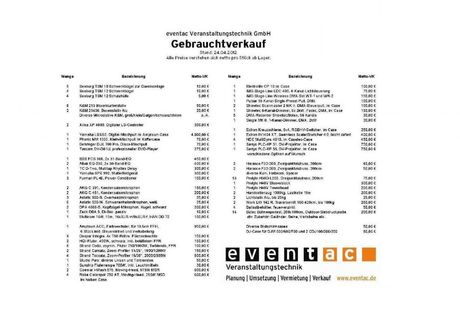 Gebrauchtverkaufsliste